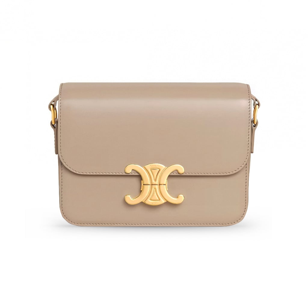 Teen Triomphe Crossbody Bag Calfskin Safari GHW
