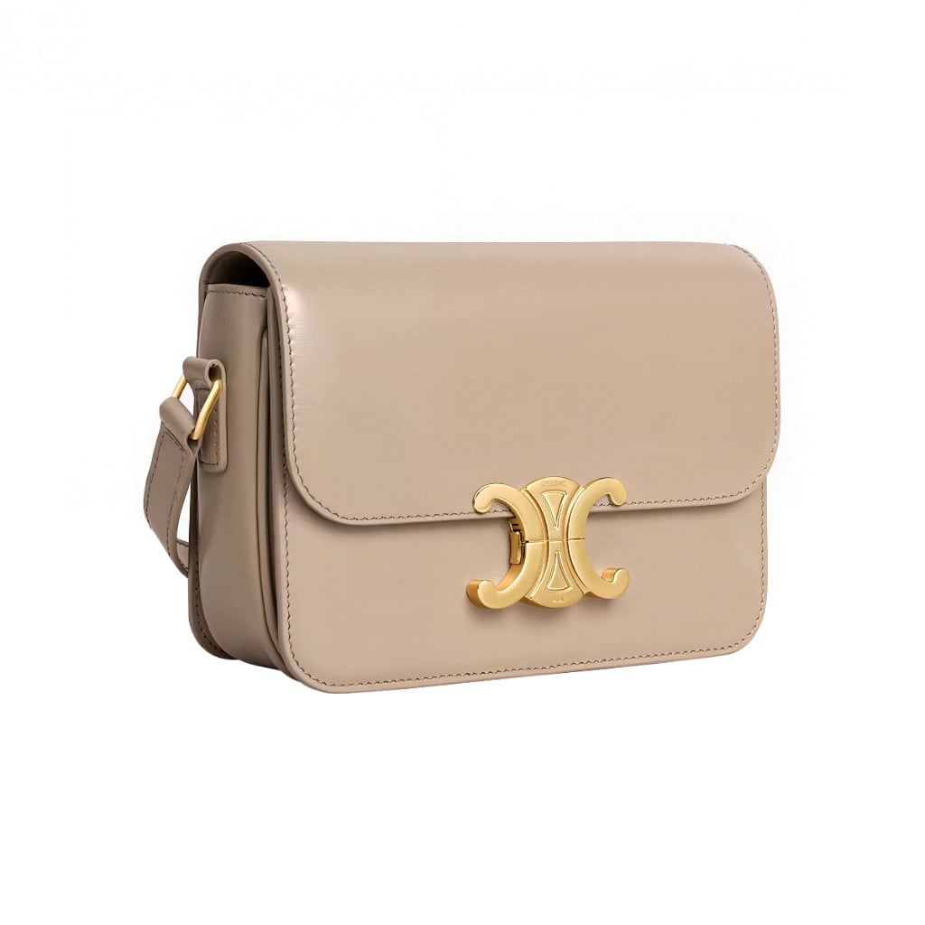 Teen Triomphe Crossbody Bag Calfskin Safari GHW