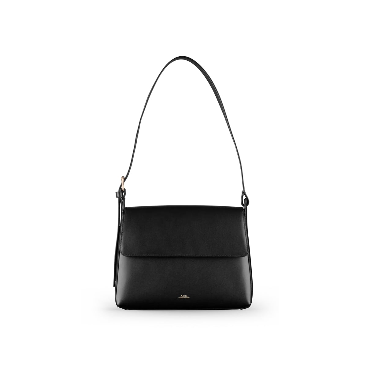 Virginie Flap Shoulder Bag Black