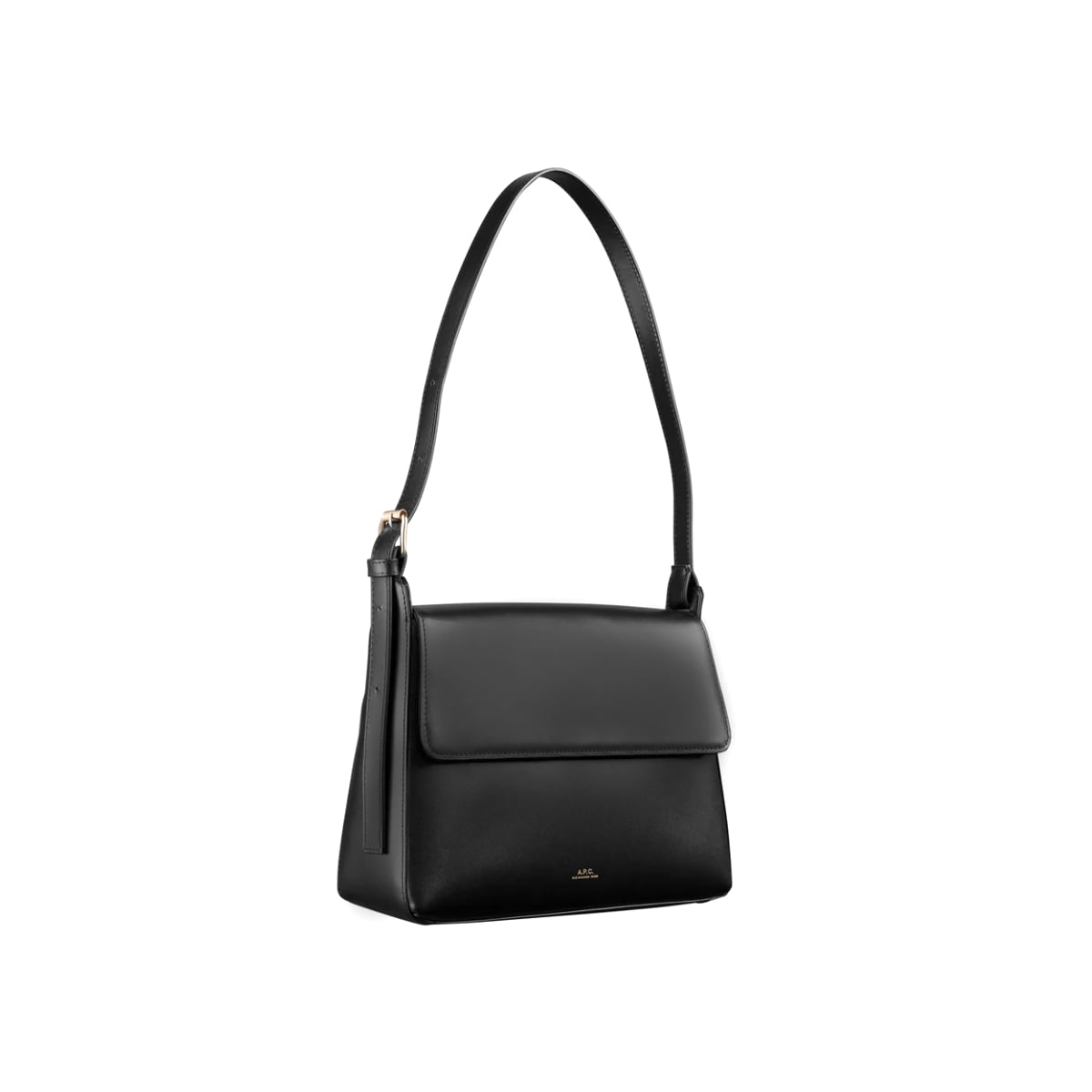 Virginie Flap Shoulder Bag Black