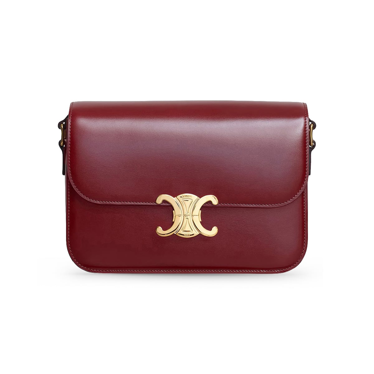 Teen Triomphe Crossbody Bag Calfskin Light Burgundy GHW