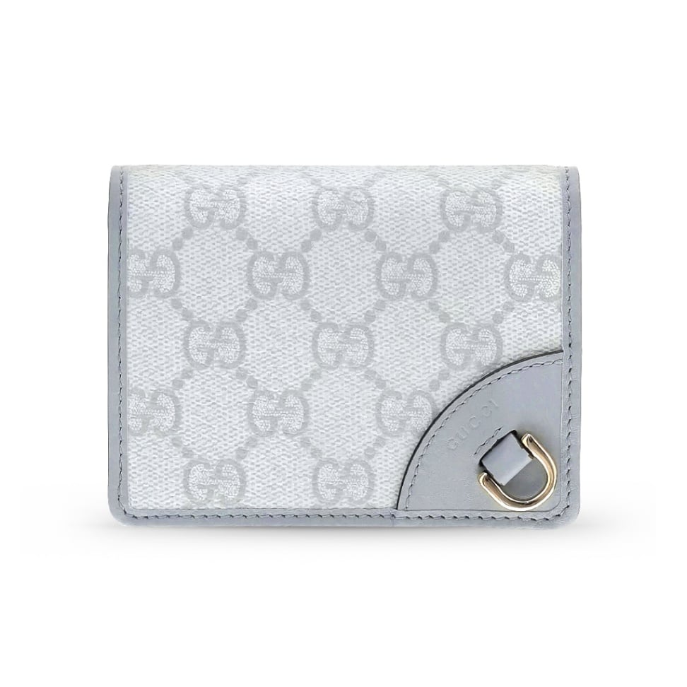 GG Emblem Small Wallet Light Blue