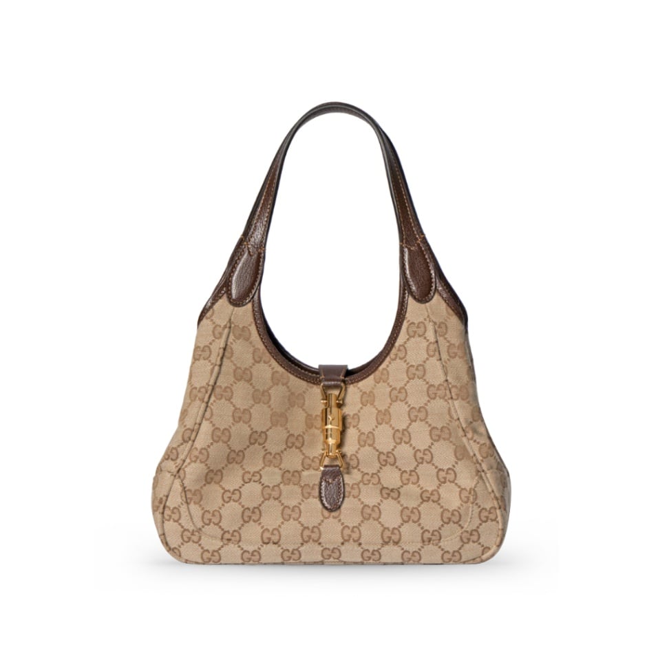 Mercato Small Tote Bag GG Canvas Dark Brown GHW