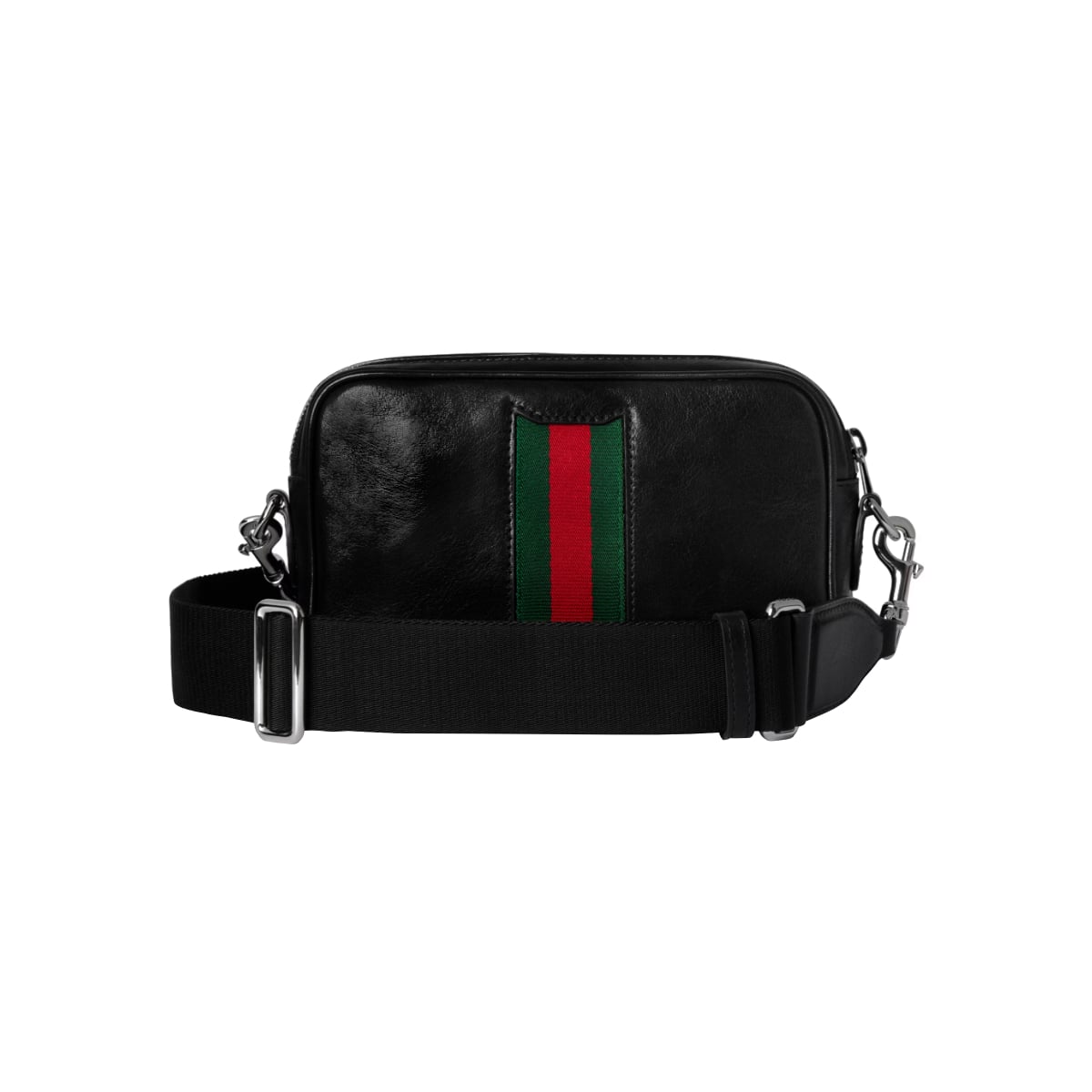 Web Trademark Mini Bag Leather Black SHW
