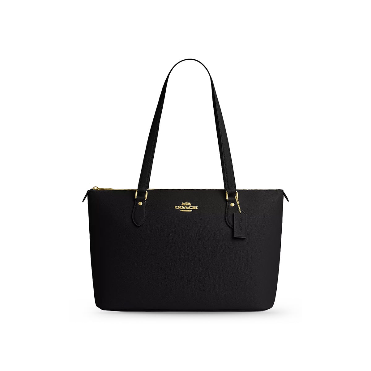 Coach Large Gallery Tote Bag Leather Black Original Terbaik June