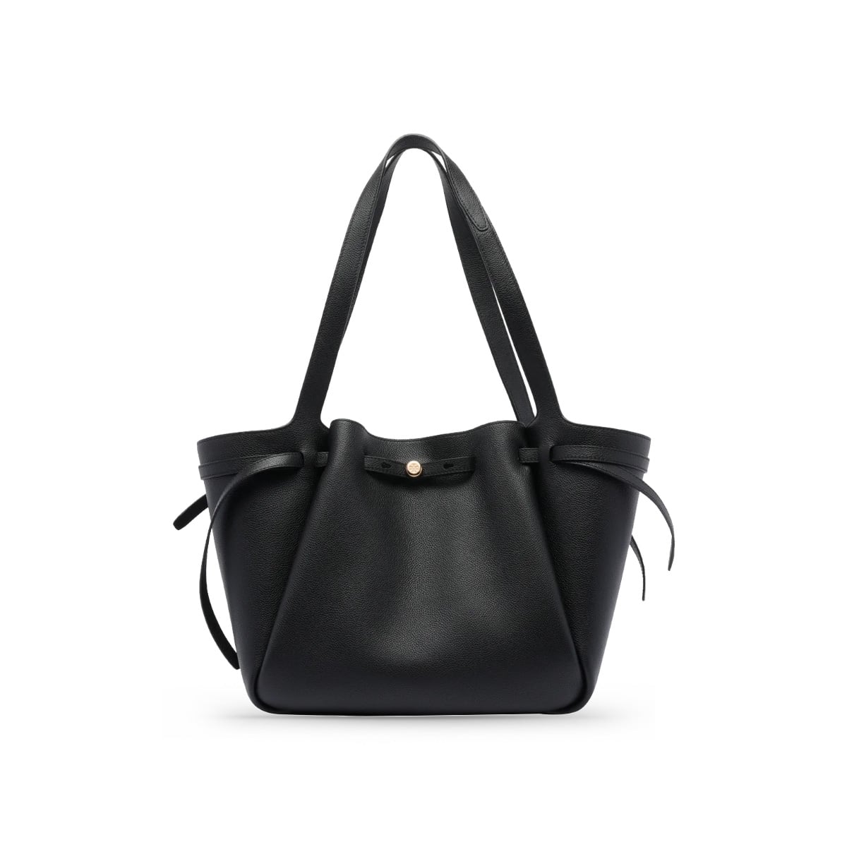 Romy Pebble Leather Tote Bag Black
