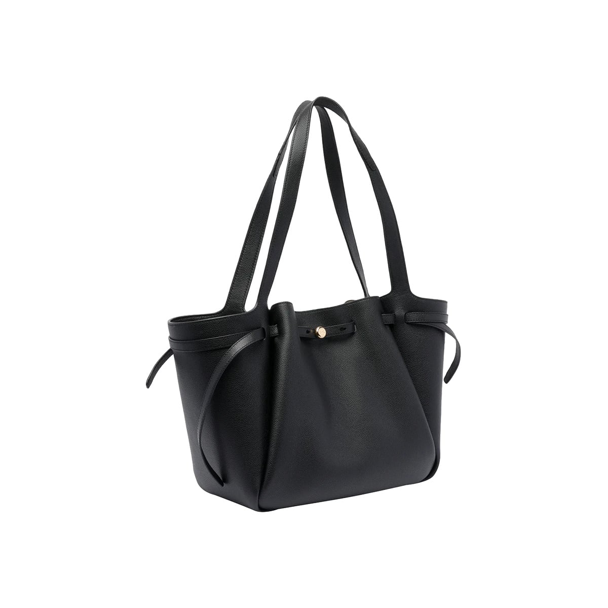 Romy Pebble Leather Tote Bag Black