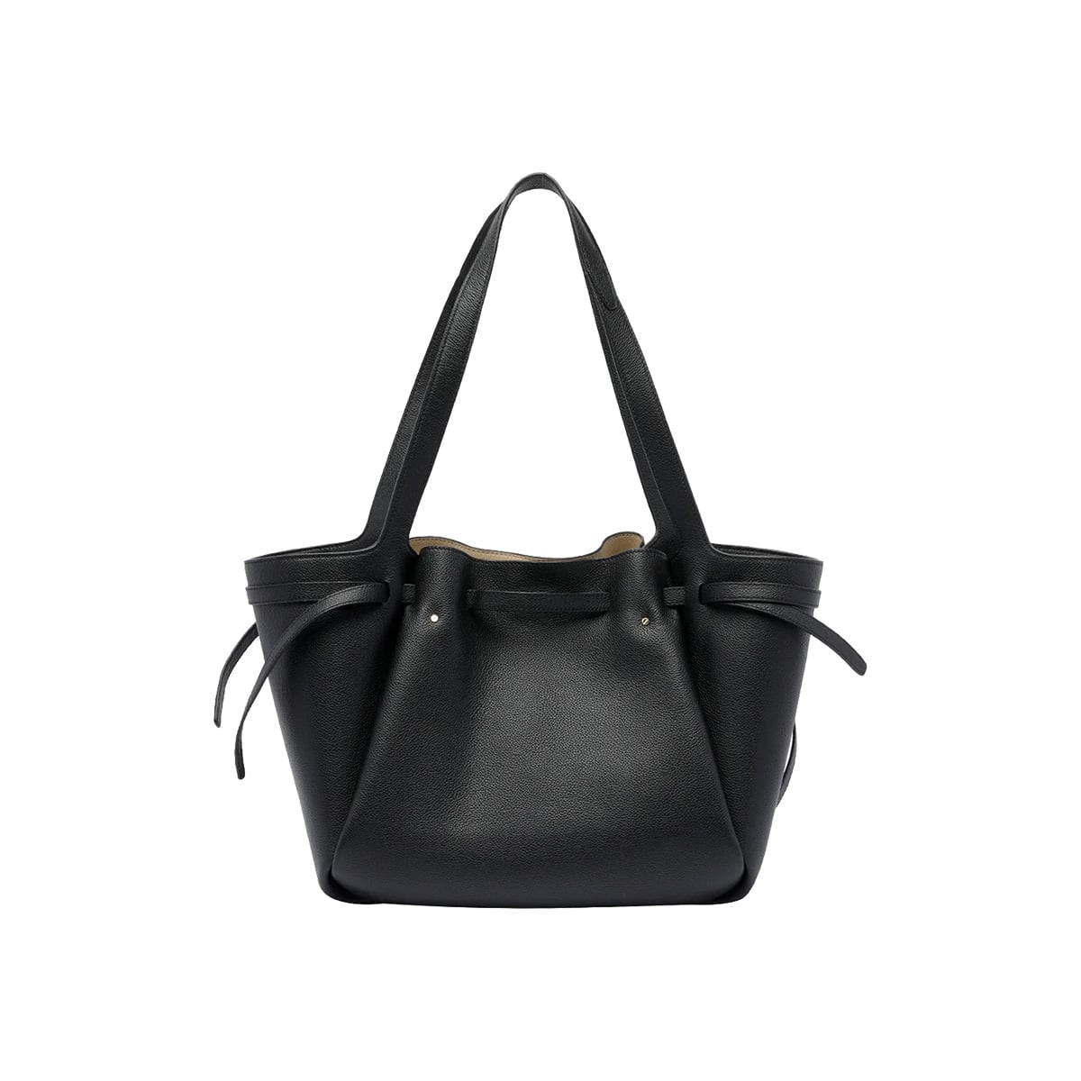 Romy Pebble Leather Tote Bag Black