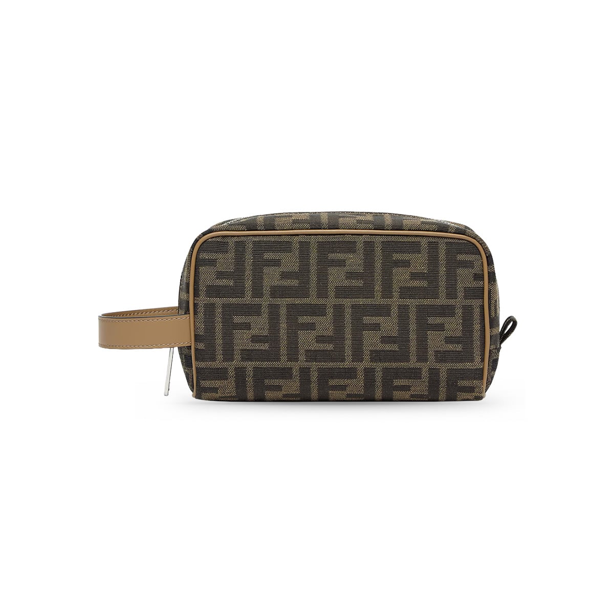 Small FF Jacquard Toiletry Case Brown