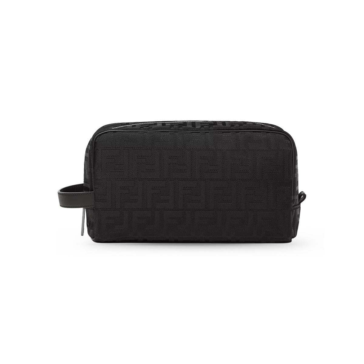 FF Toiletry Case Medium Leather and Nylon Black
