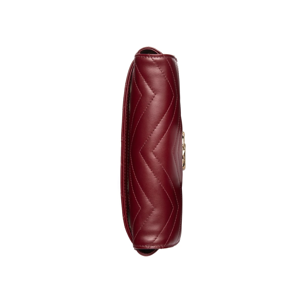 GG Marmont Small Shoulder Bag with Card Case Chevron Rosso Ancora Red LGHW