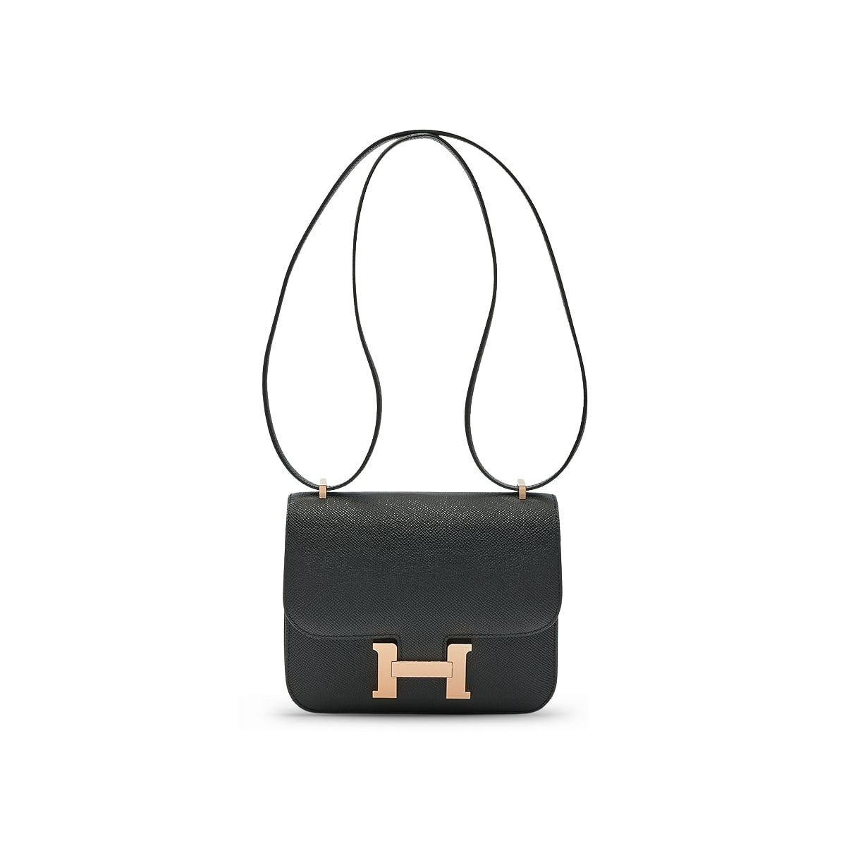 Constance 18 Black Epsom with Mirror RGHW K-Hermès