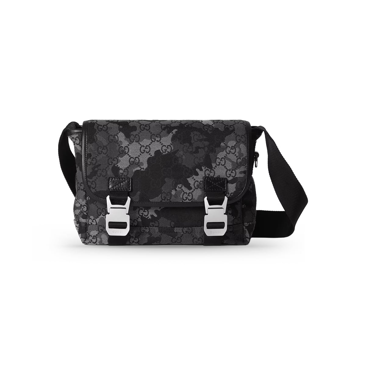 GG Canvas Camouflage Marbled Small Crossbody Bag Black