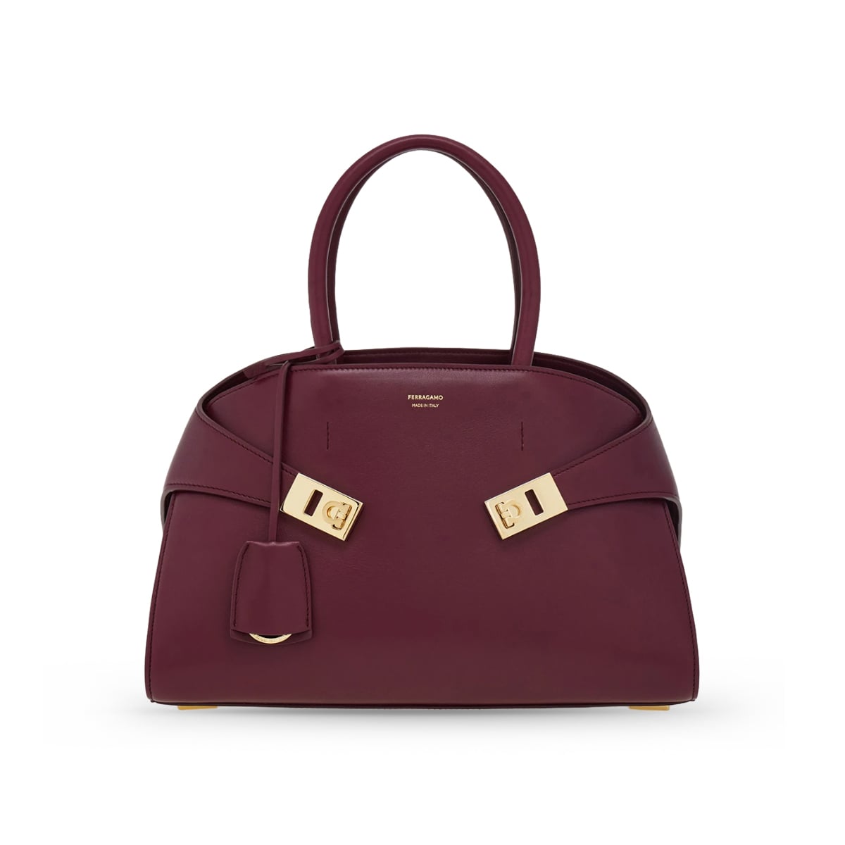Hug Medium Bag Smooth Calfskin Plum