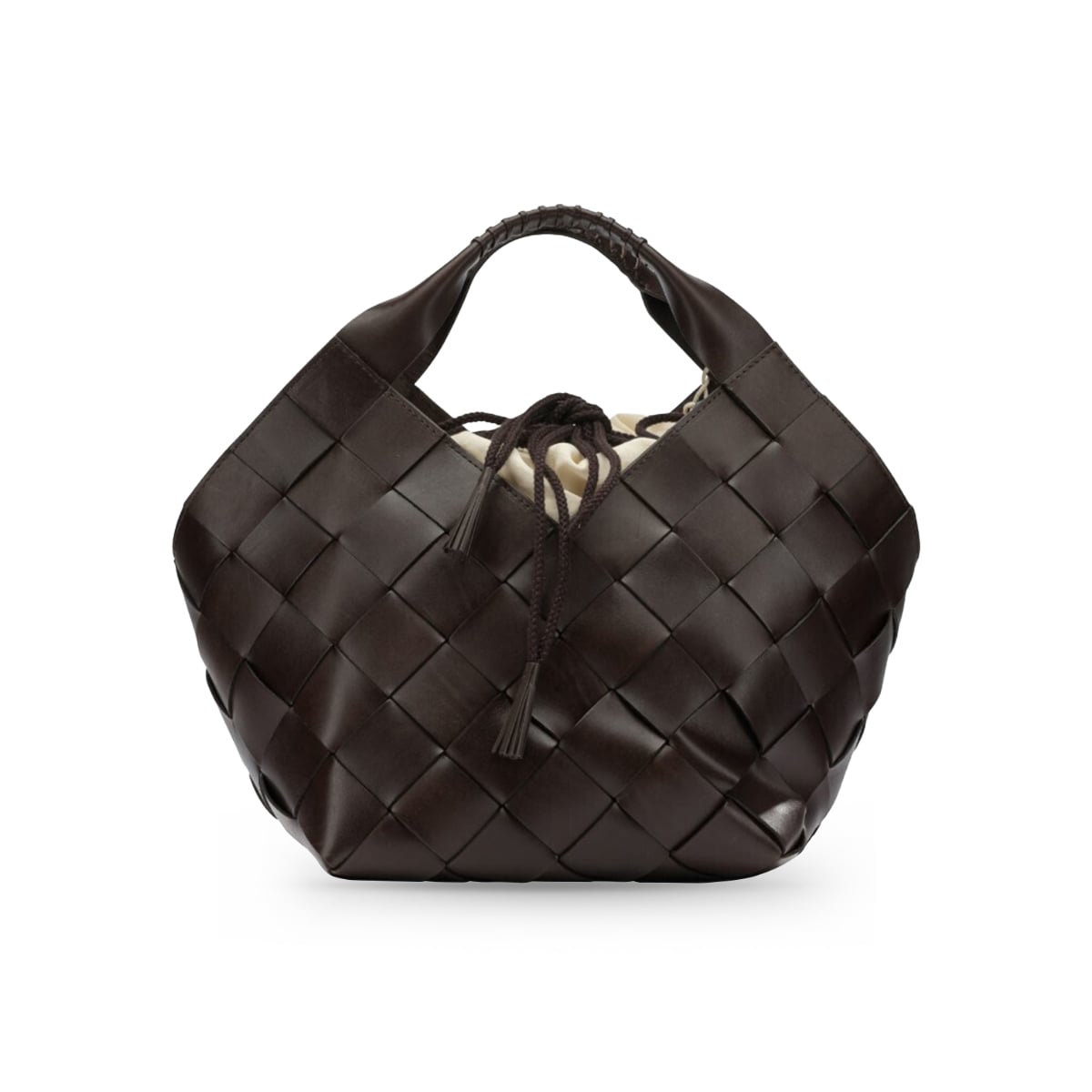 Botteghe Basket Handwoven Dark Brown