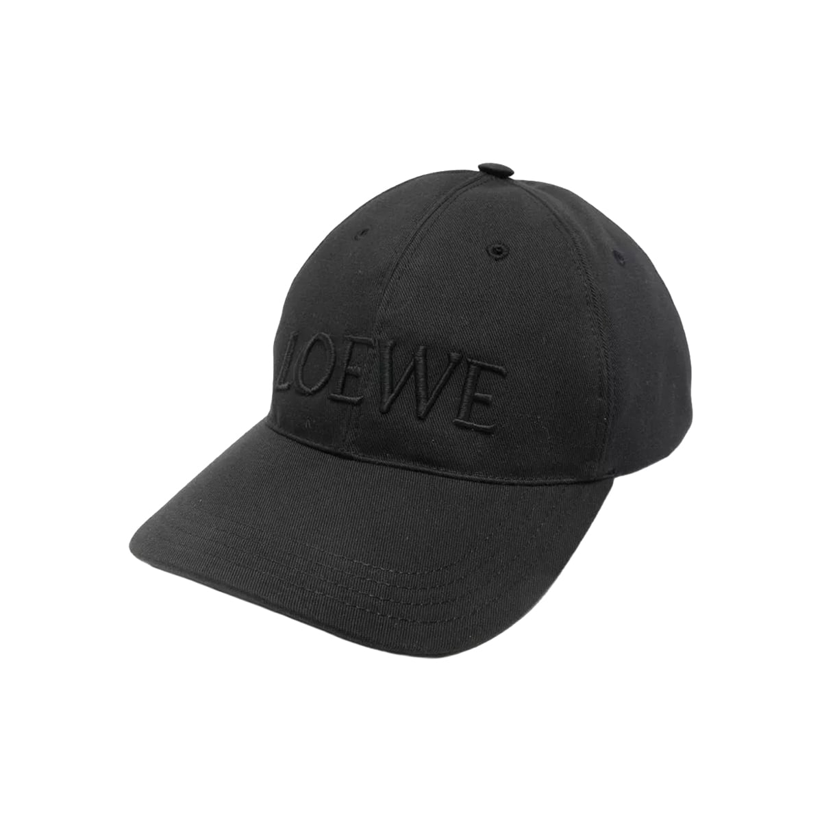 Logo Embroidery Canvas Baseball Cap Black