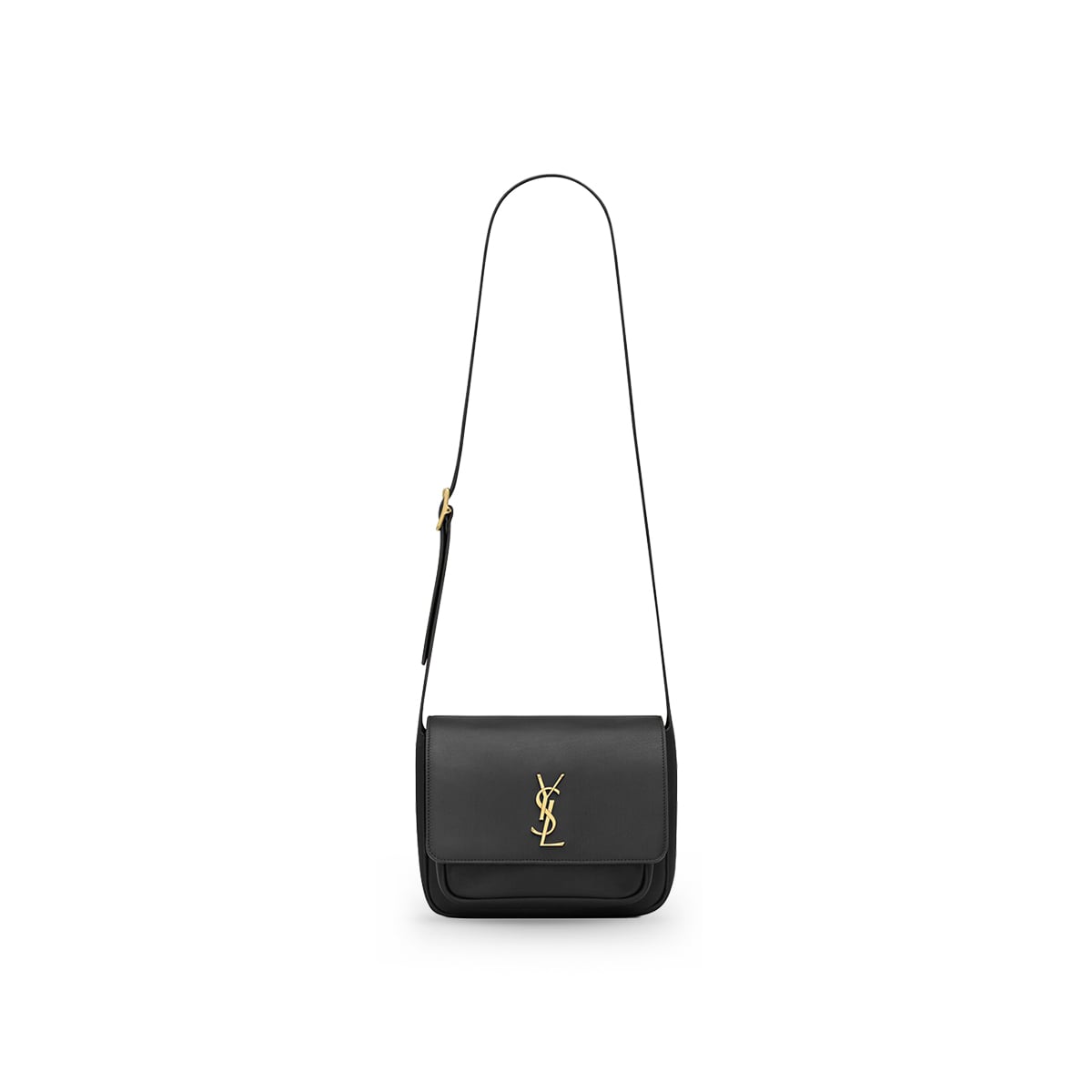Niki Satchel Flap Leather Black BHW