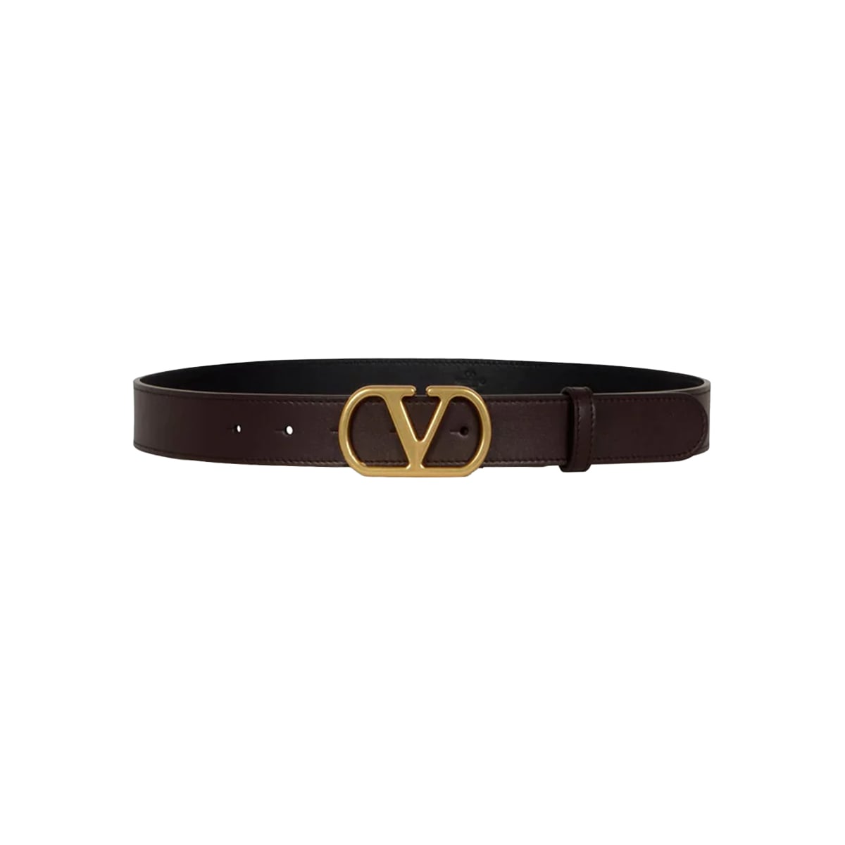 Vlogo Signature 30mm Belt In Shiny Calfskin Brown GHW