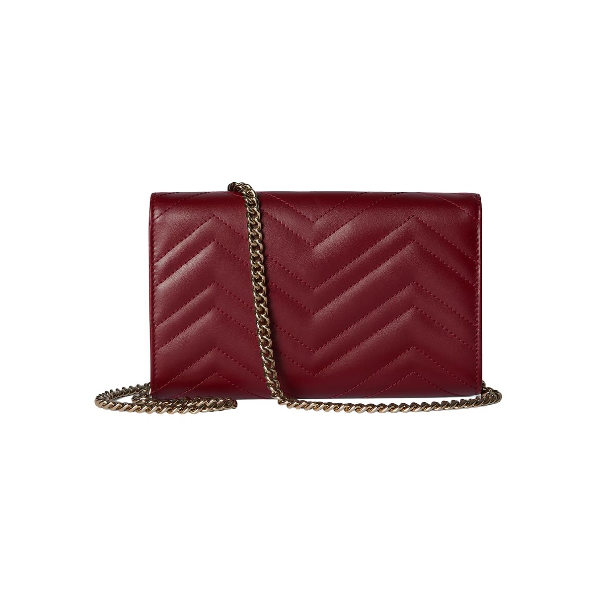 GG Marmont Wallet On Chain Rosso Ancora Red LGHW