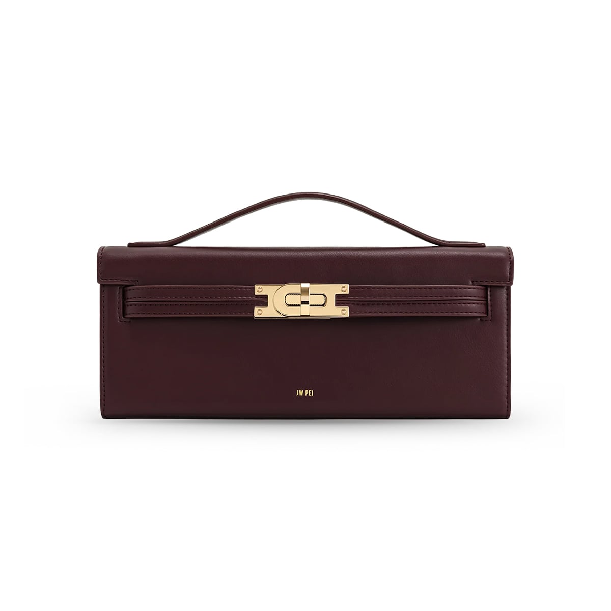 Bria Structured Top Handle Bag Deep Burgundy GHW