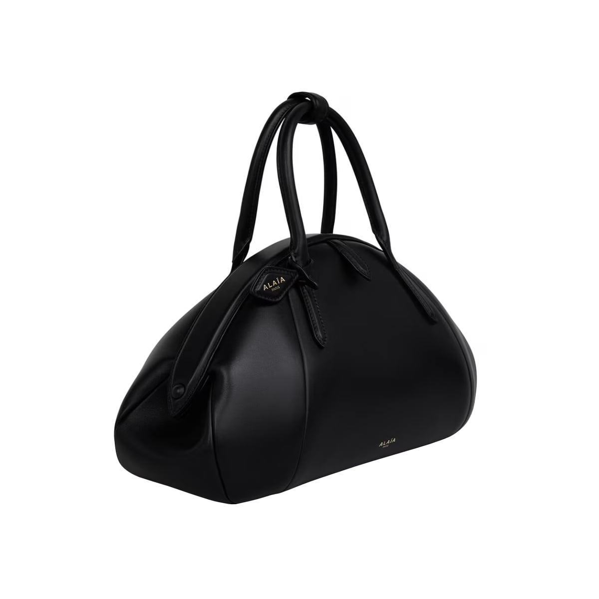 Medium Purse Top Handle Bag Calfskin Black