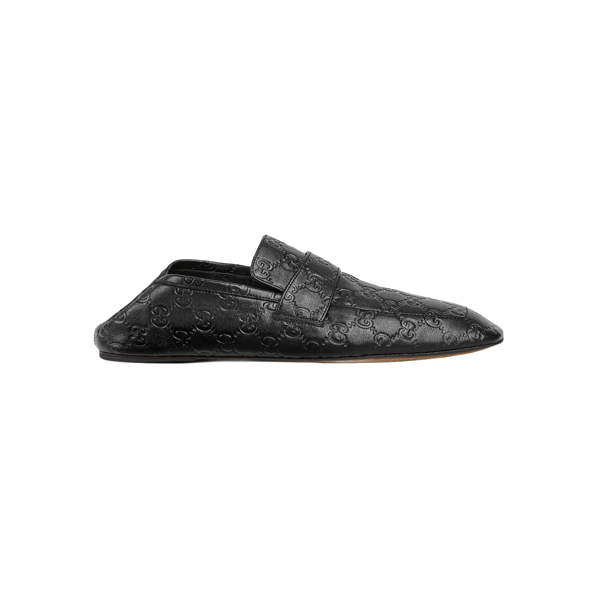 Ragazzo Loafers Embossed GG Leather Black
