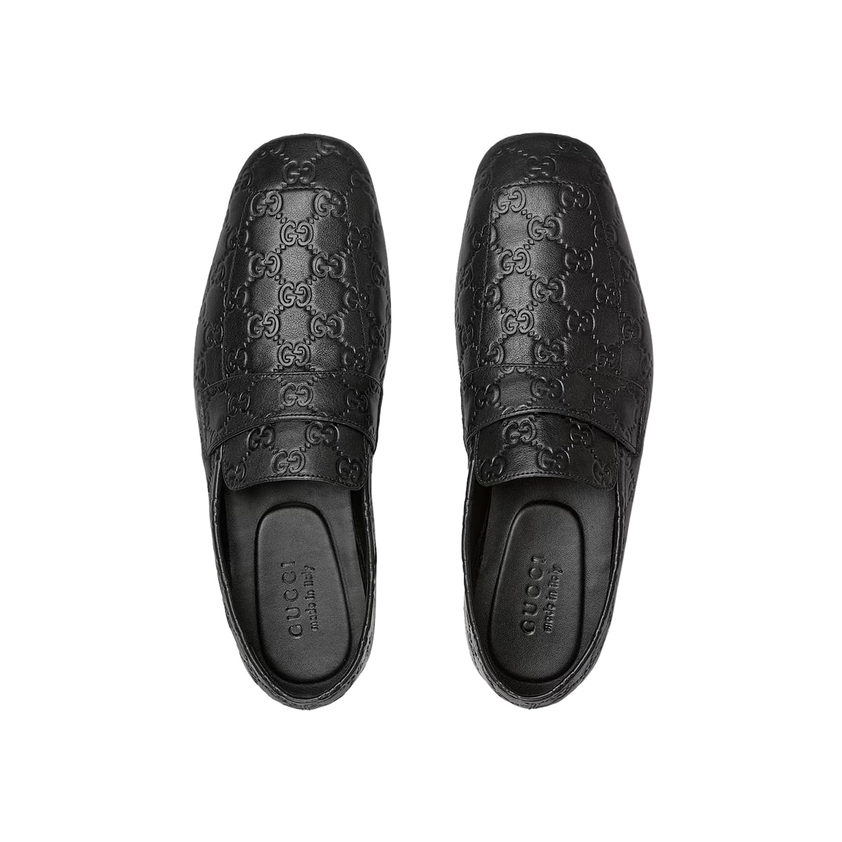 Ragazzo Loafers Embossed GG Leather Black