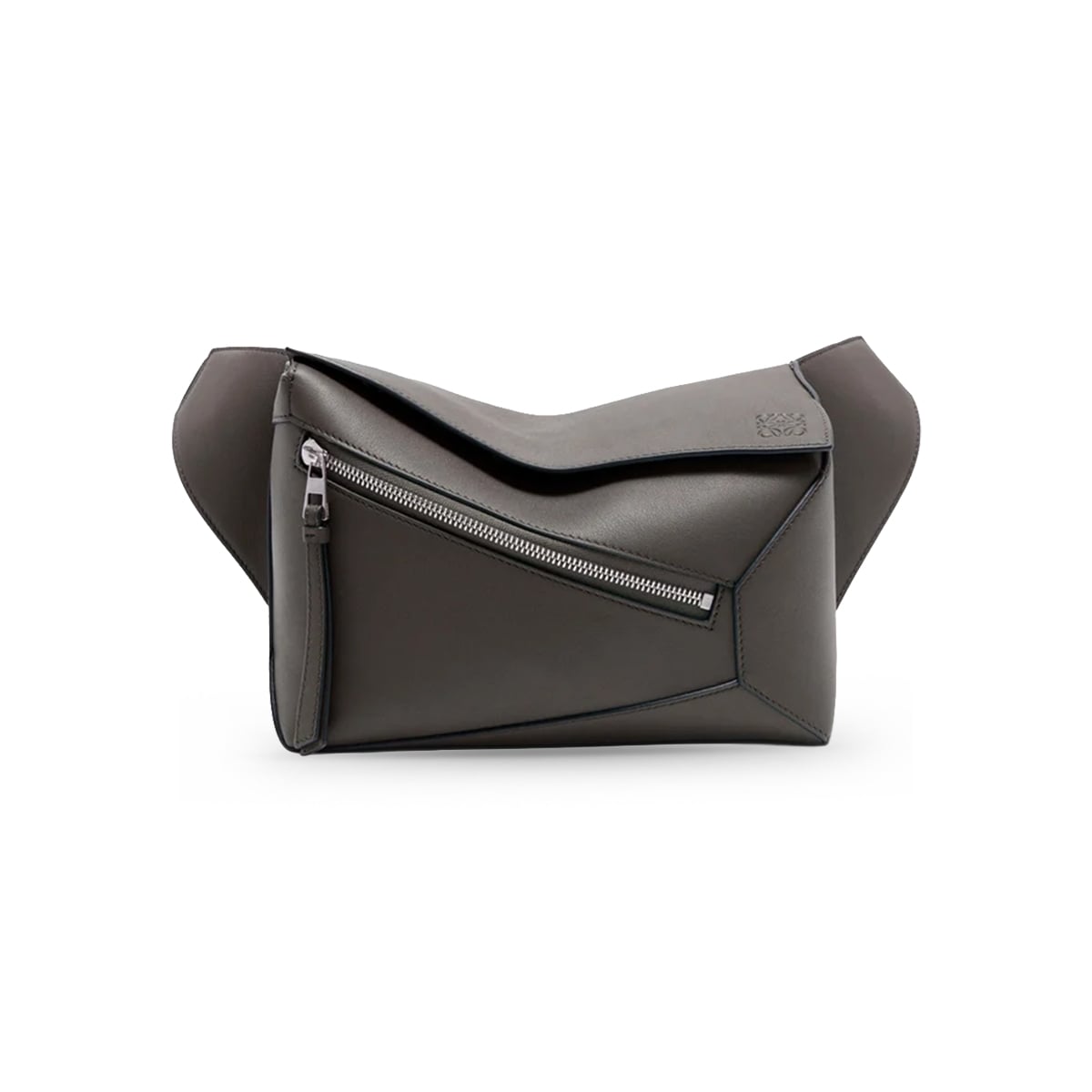 Small Puzzle Edge Bumbag Classic Calfskin Dark Grey