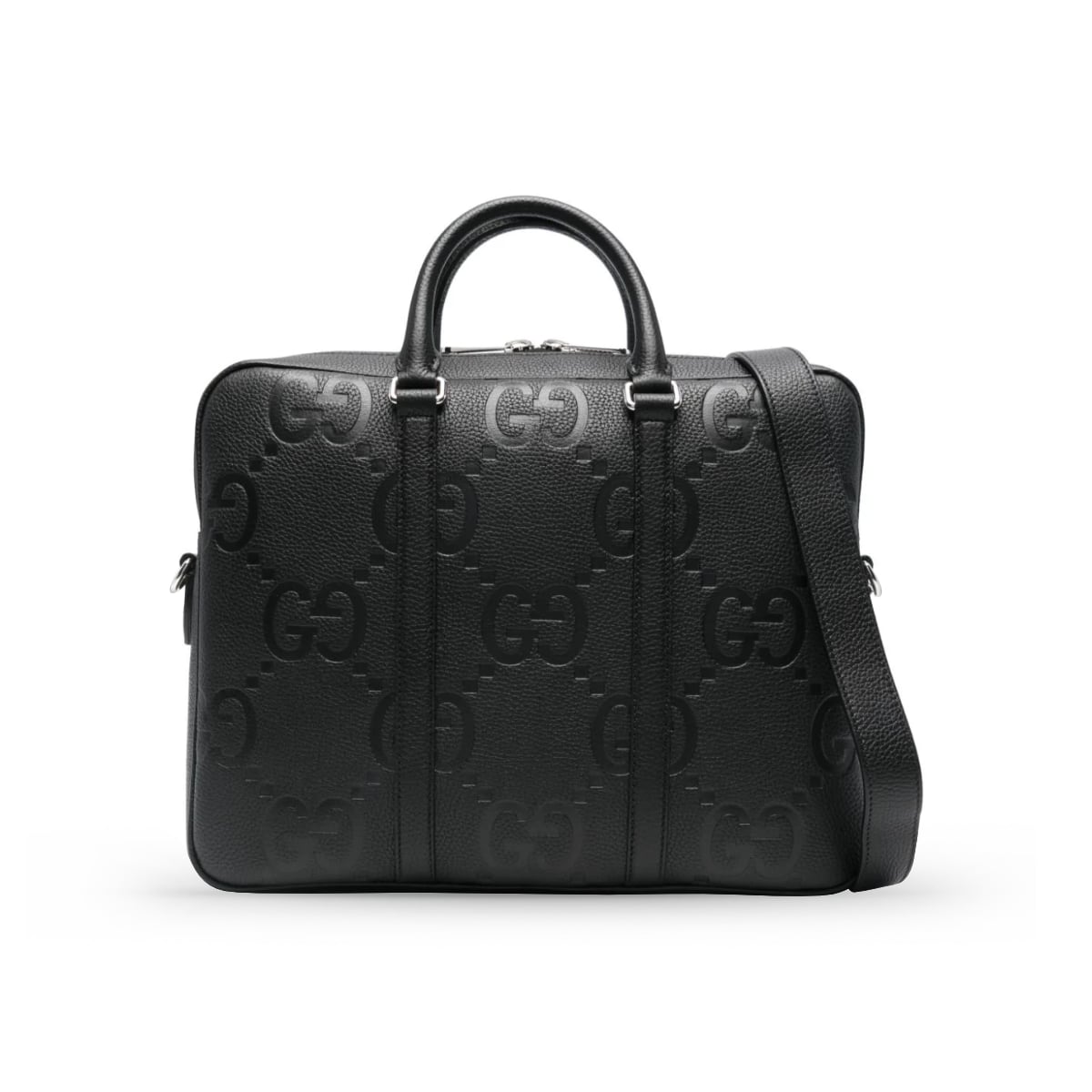 Jumbo GG Medium Briefcase Leather Black