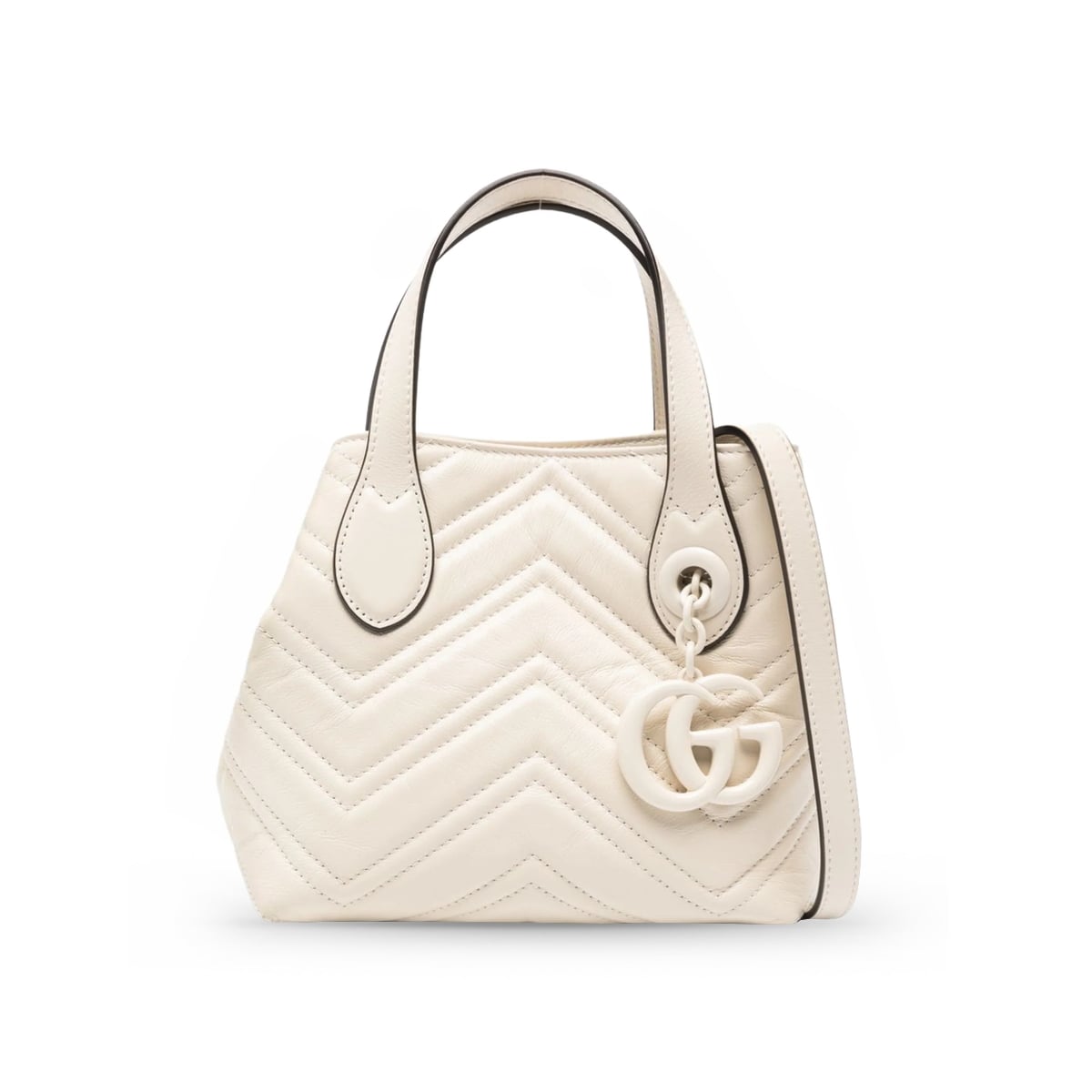GG Marmont Small Matelassé Tote Bag Ivory