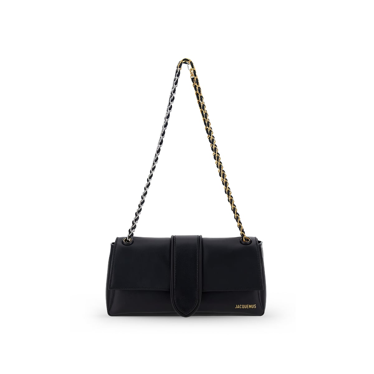 Le Bambino Chain Flap Shoulder Bag Black