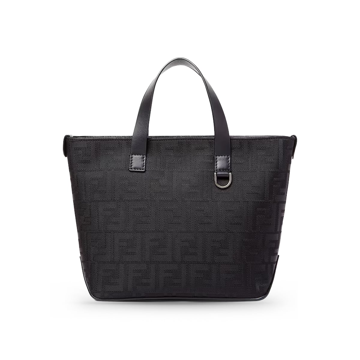Small FF Squared Shopping Bag Black