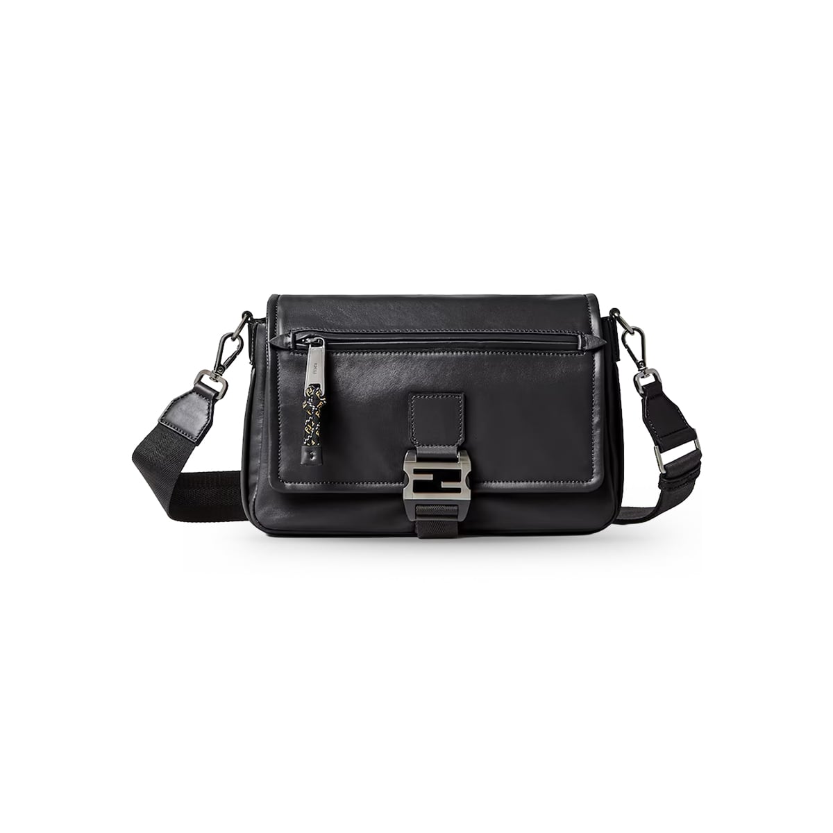 Fendi Flux Messenger Leather Black Original Terbaik October 2026