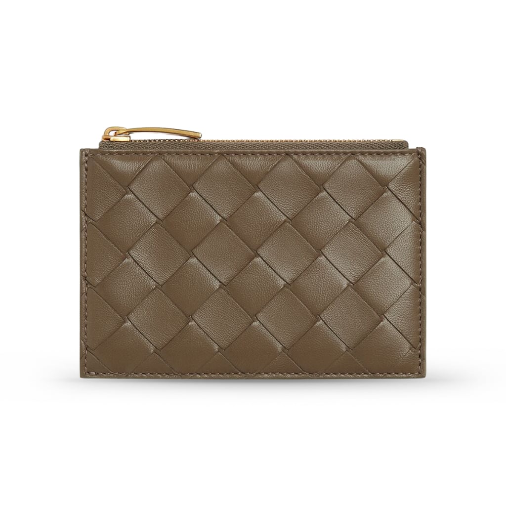 Intrecciato Zipped Card Case Pinecone