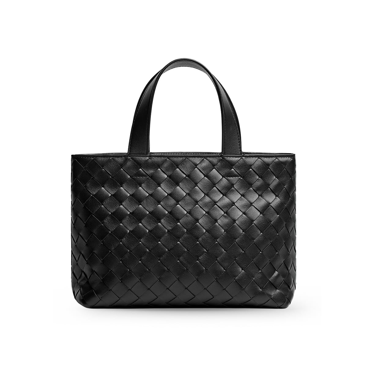 Mini Intrecciato Zipped Tote Black