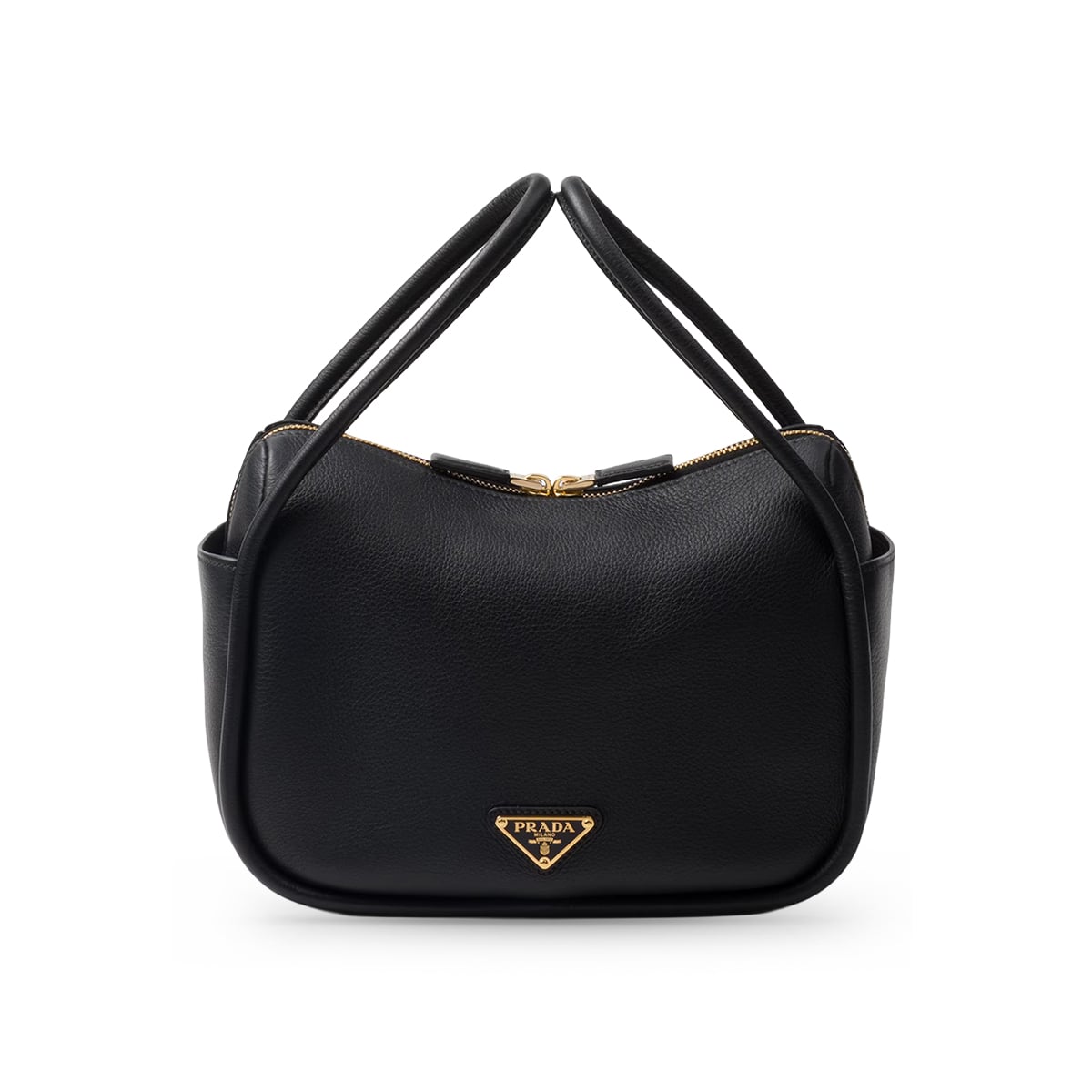 Saffiano Darling Calfskin Leather Handbag Black-Prada