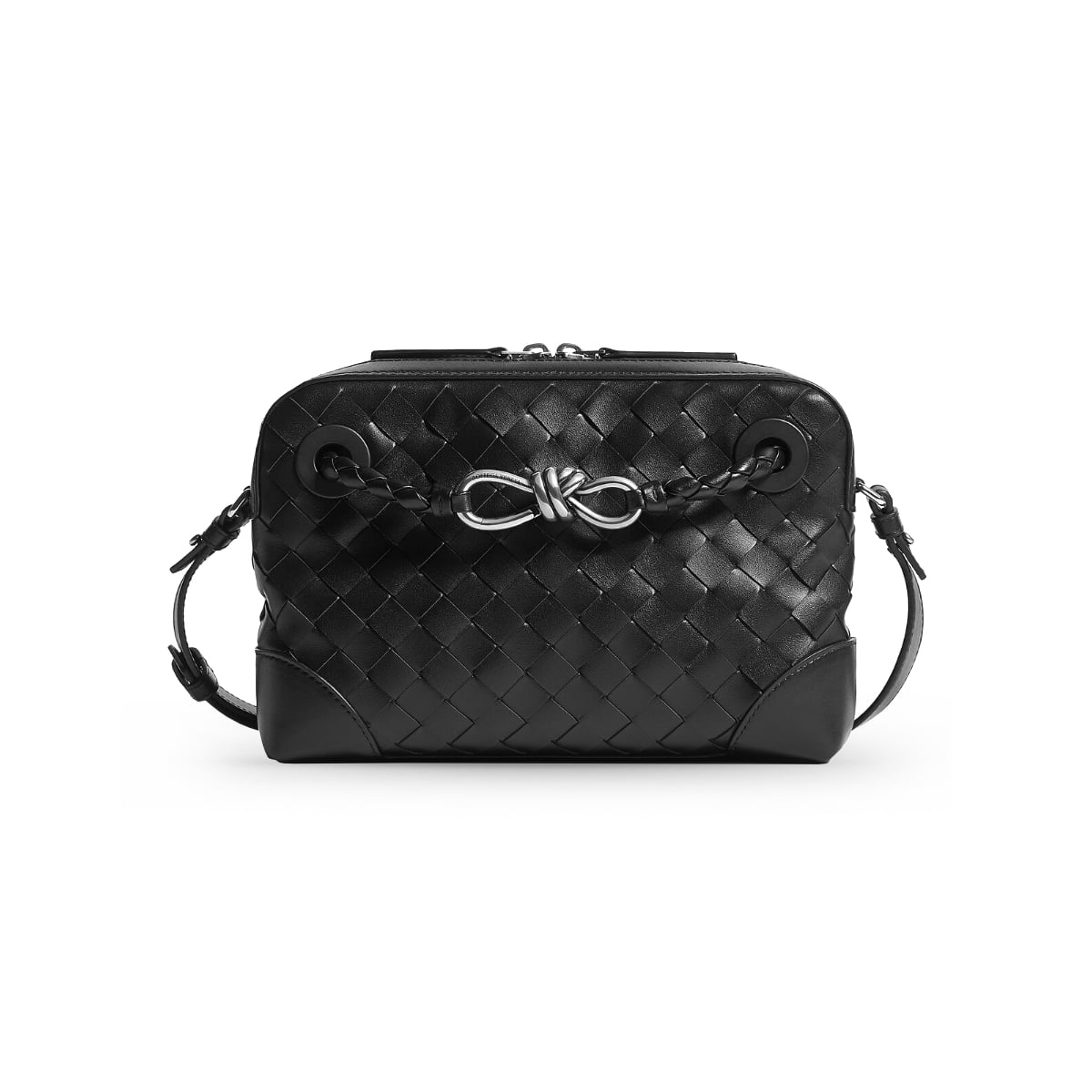 Andiamo Shoulder Bag Leather Black-Bottega Veneta