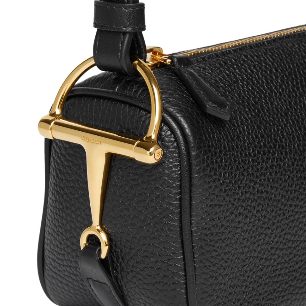 Half Horsebit Mini Bag Calfskin Leather Black LGHW