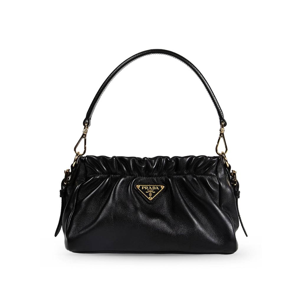 Triangle Logo Shoulder Bag Black