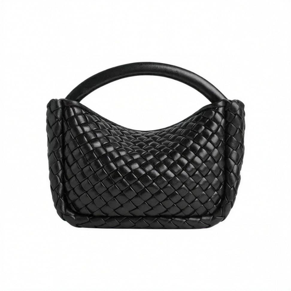Small Cobble Top Handle Bag Black