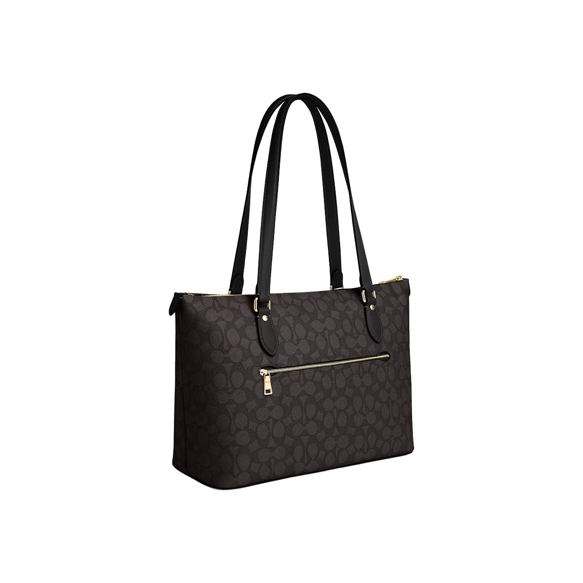 Gallery Tote Bag In Signature Canvas Walnut/Black