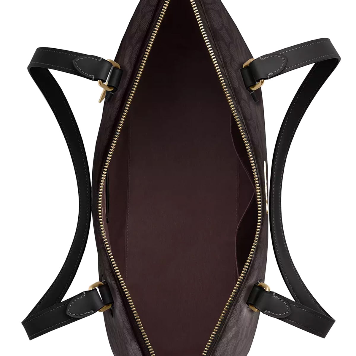 Gallery Tote Bag In Signature Canvas Walnut/Black