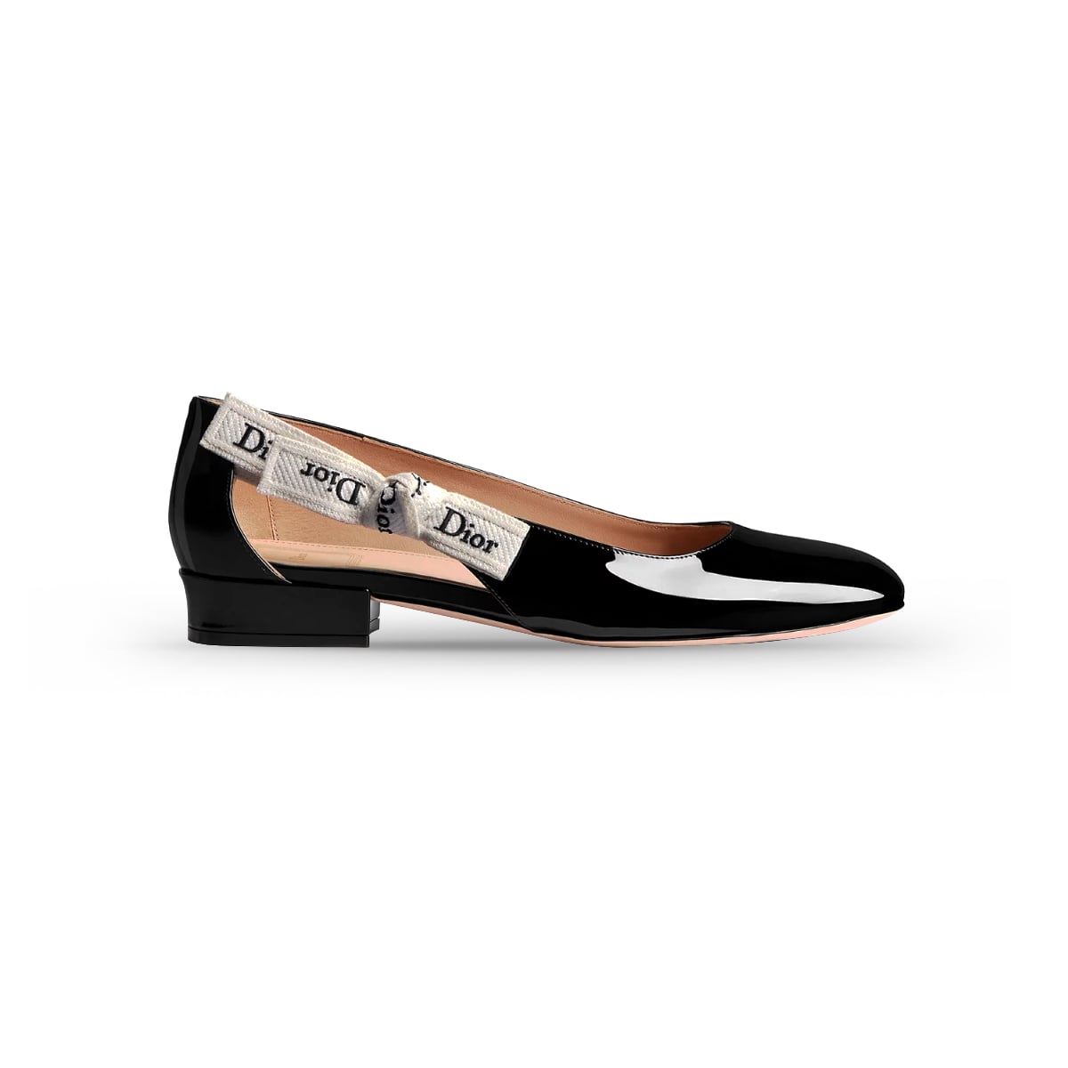 J'Ad Ballet Flats Patent Calfskin Black