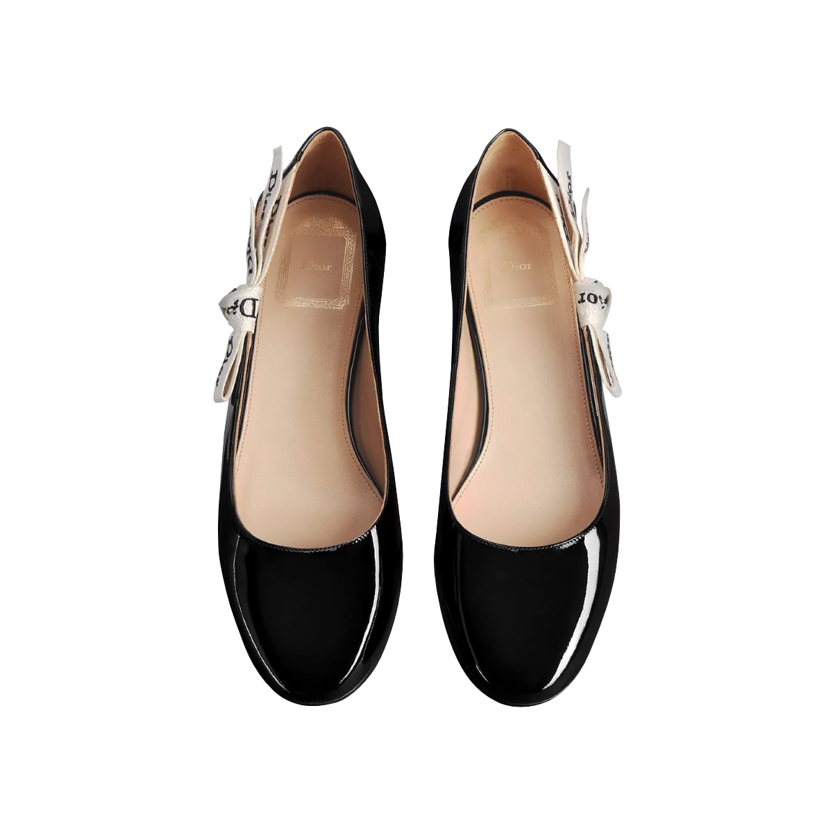J'Ad Ballet Flats Patent Calfskin Black