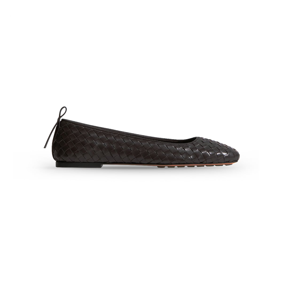 Charlotte Ballerina Flats Espresso-Bottega Veneta