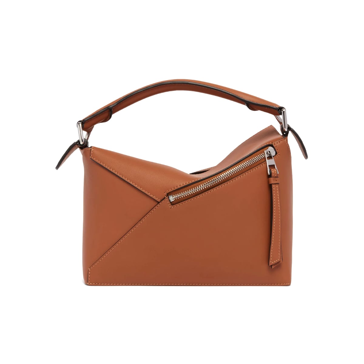 Small Puzzle Edge Classic Handbag Tan
