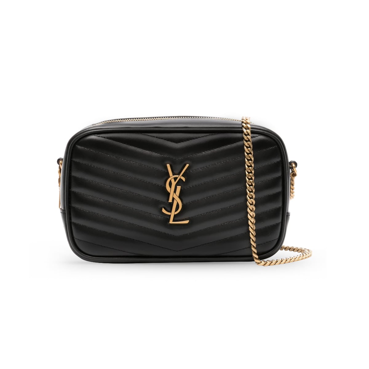 Mini Lou Leather Black-Saint Laurent
