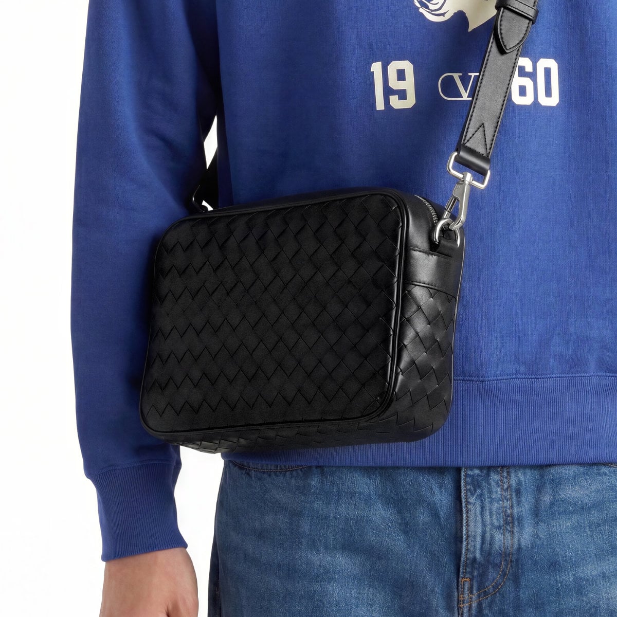 Intrecciato Camera Bag Black