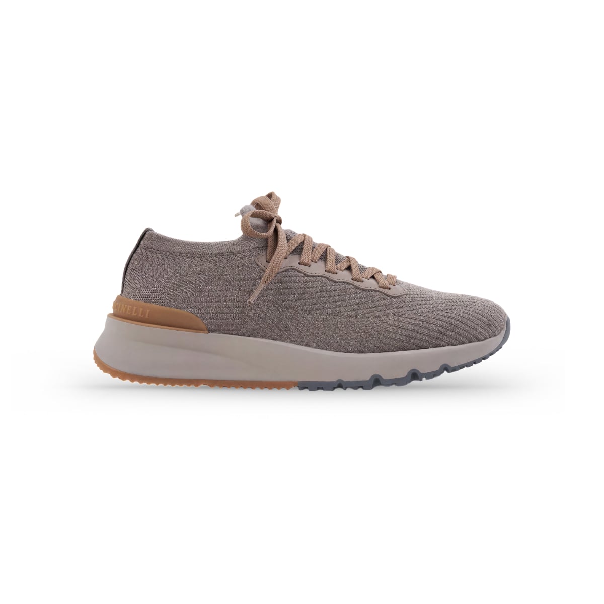 Knitted Sneakers Wool Light Brown-Brunello Cucinelli