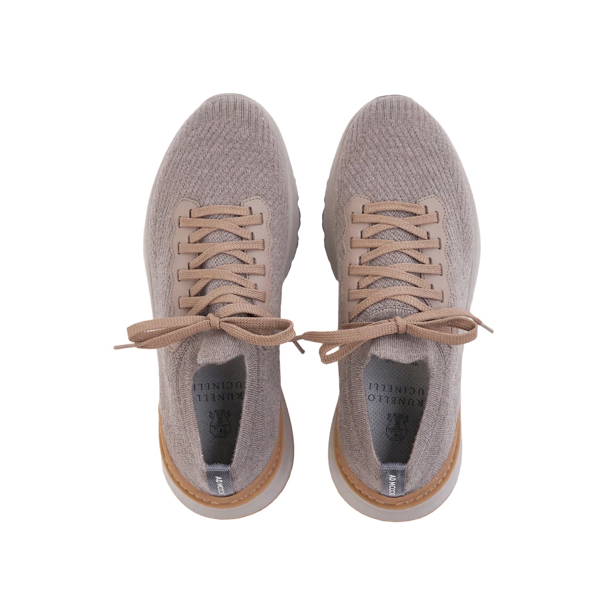 Knitted Sneakers Wool Light Brown